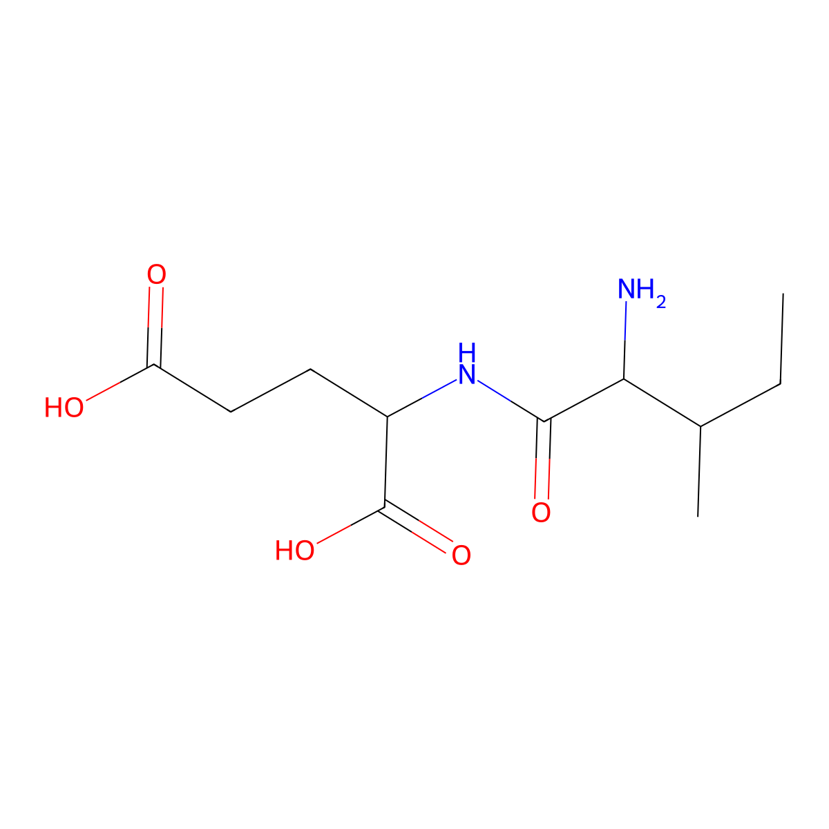 H-Ile-glu-OH molecular structure, CAS 42516-53-0