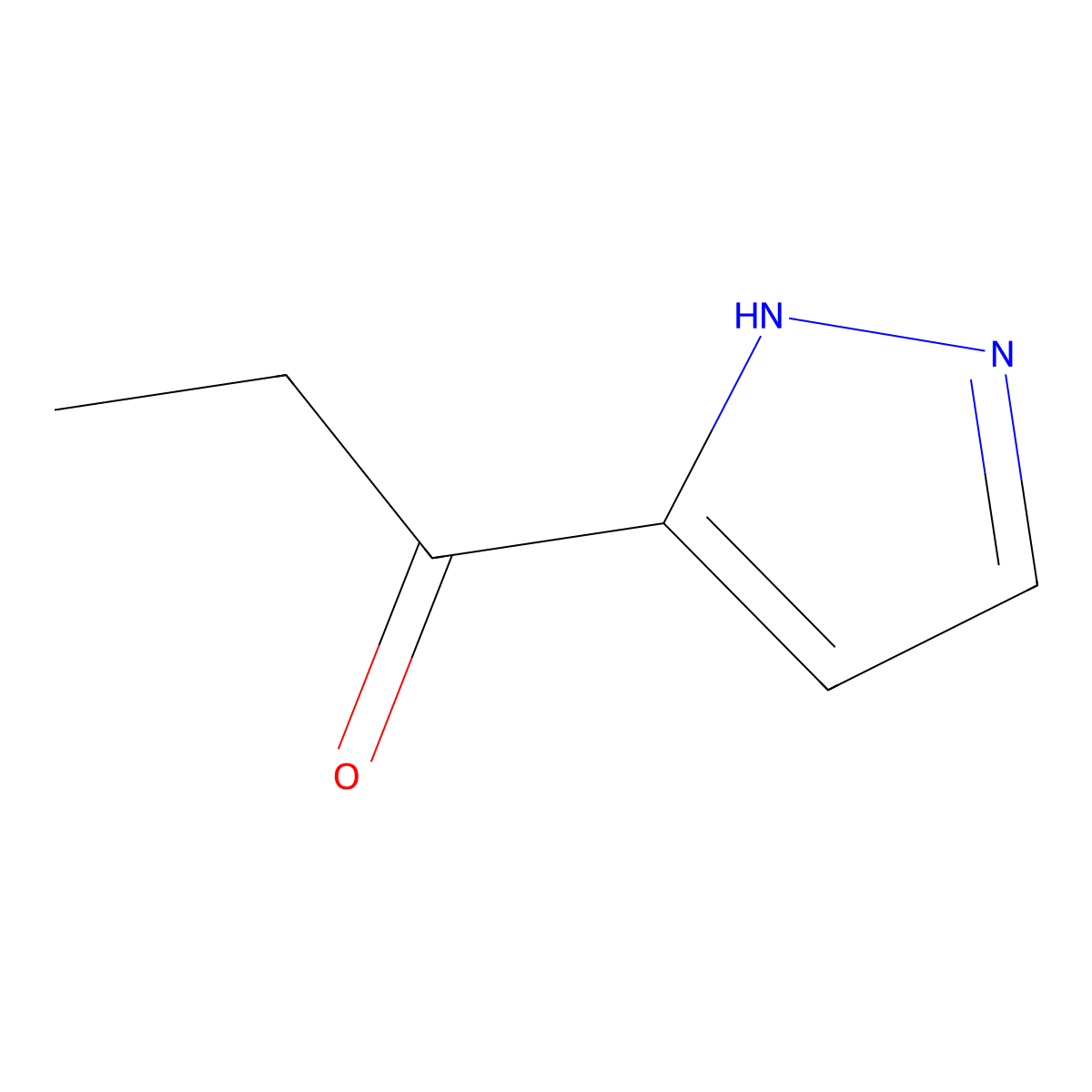 1-(1H-pyrazol-3-yl)propan-1-one molecular structure, CAS 42517-73-7