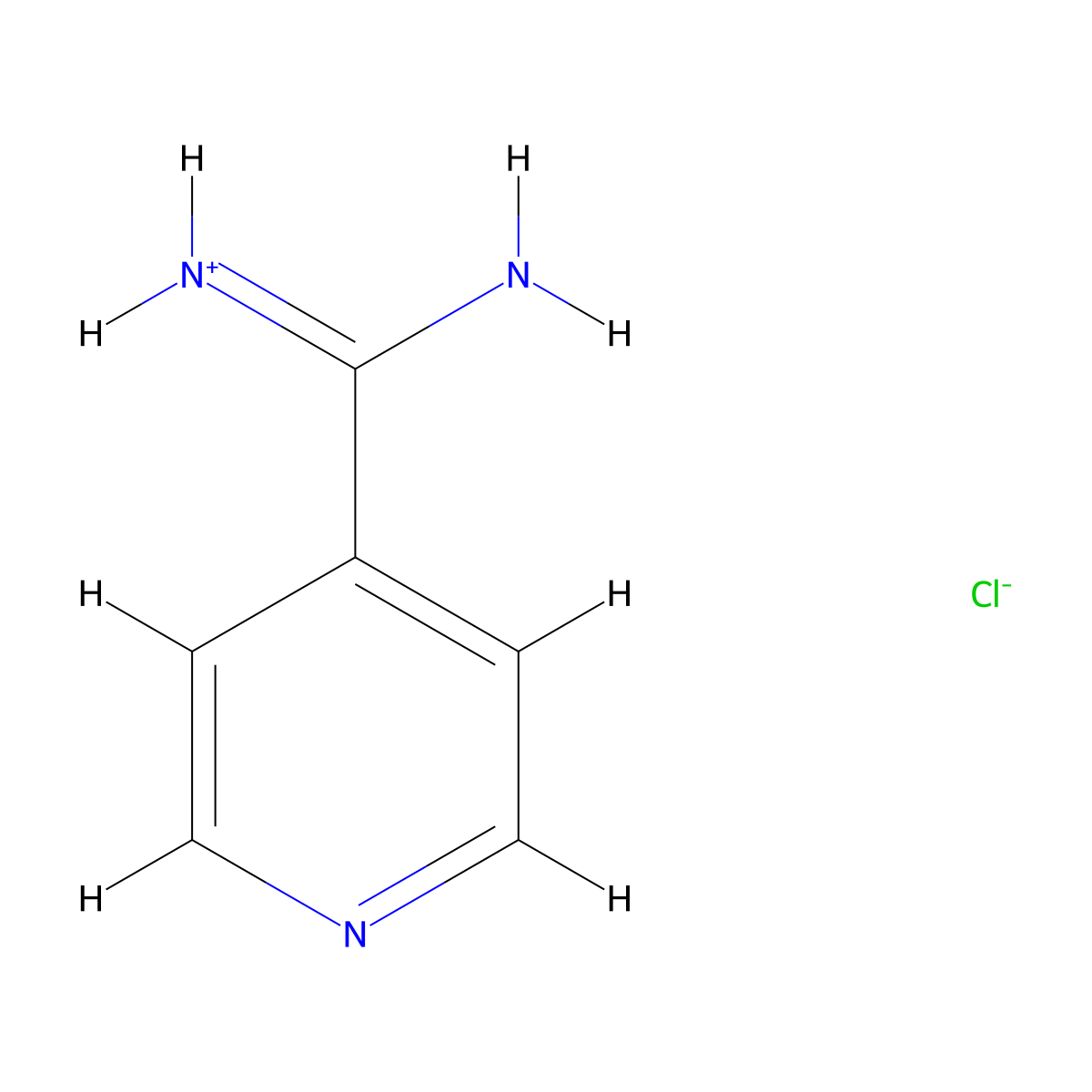 4-Carbamimidoylpyridin-1-ium chloride molecular structure, CAS 42518-06-9
