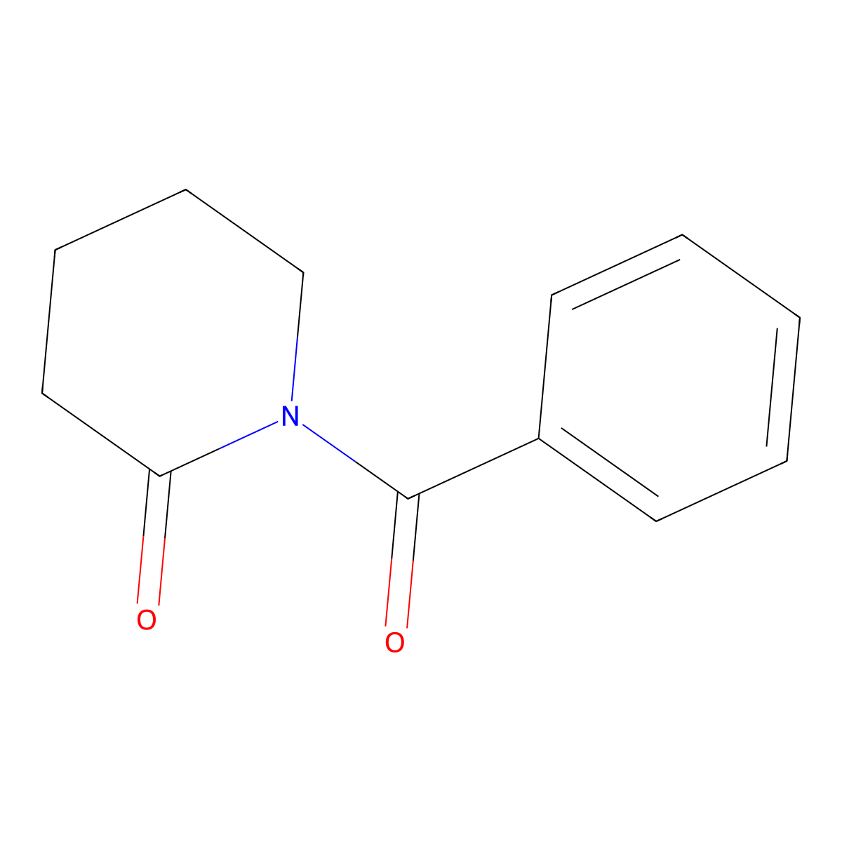 1-Benzoylpiperidin-2-one molecular structure, CAS 4252-56-6