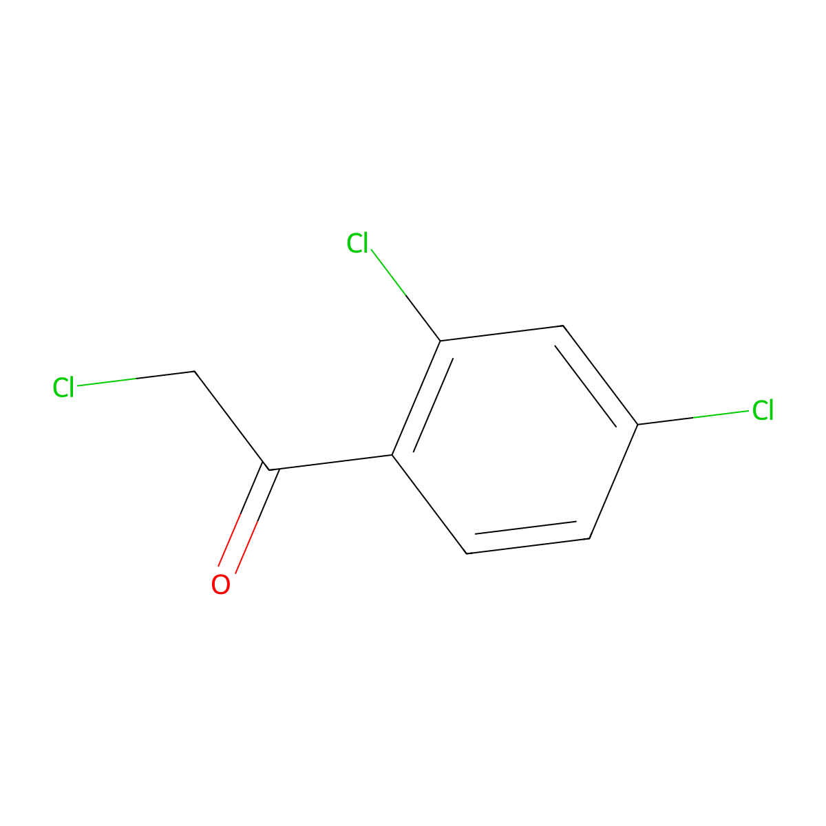 2,2',4'-Trichloroacetophenone molecular structure, CAS 4252-78-2