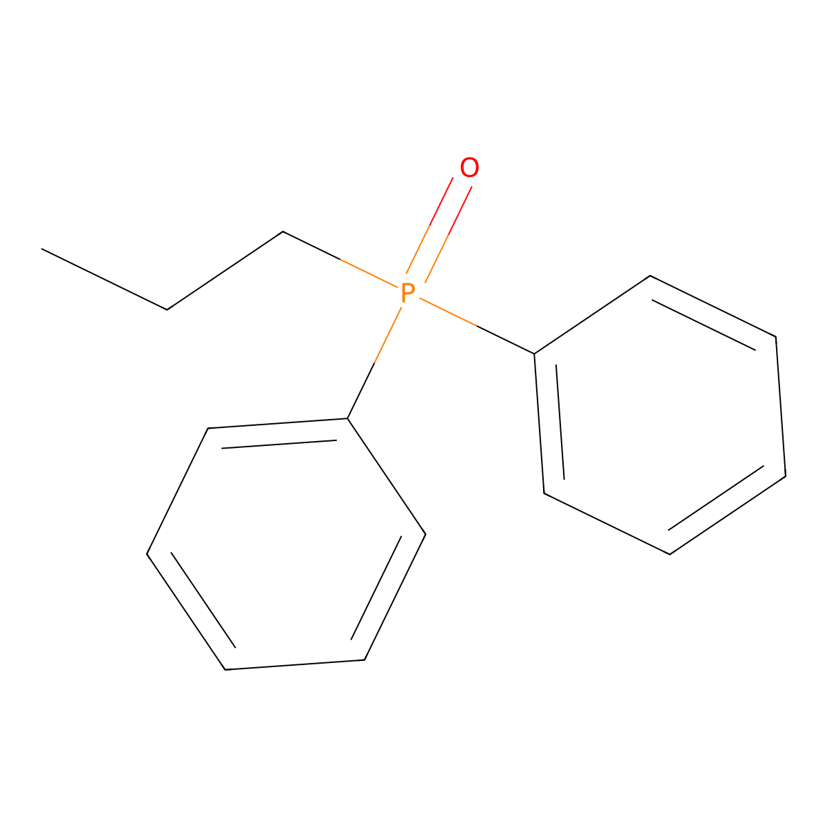 Phosphine oxide, diphenylpropyl- molecular structure, CAS 4252-88-4