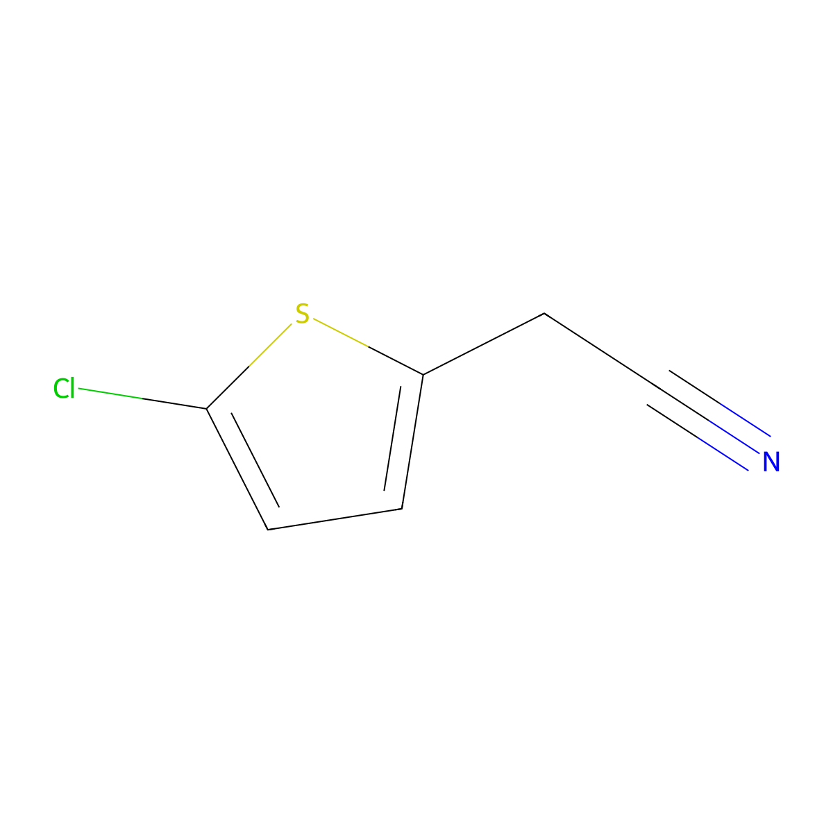 2-(5-Chlorothiophen-2-yl)acetonitrile molecular structure, CAS 42520-90-1