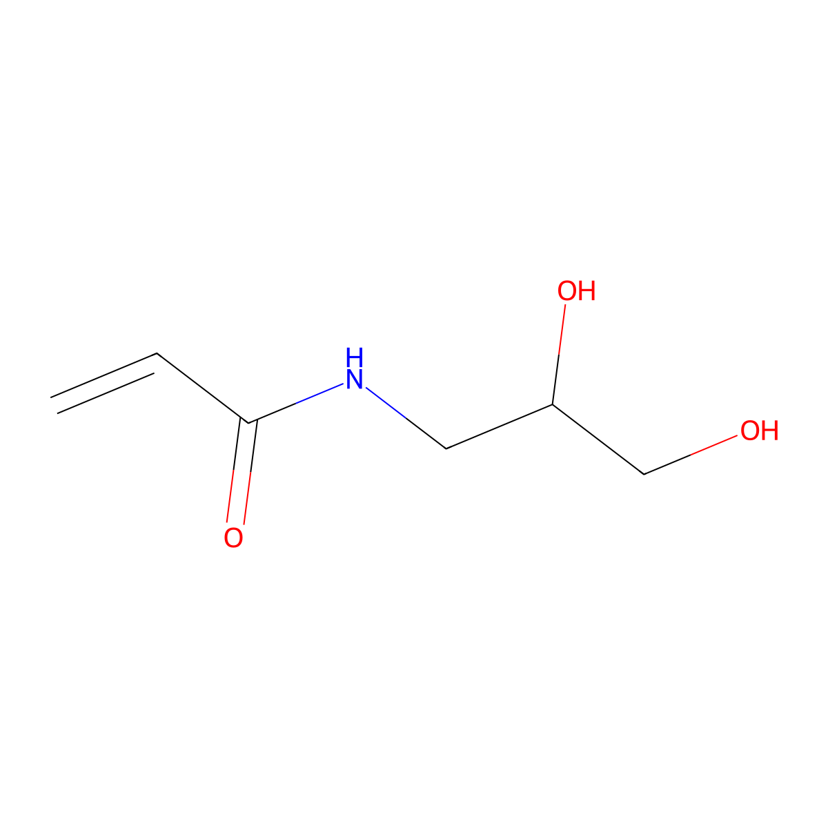 N-(2,3-dihydroxypropyl)prop-2-enamide molecular structure, CAS 42521-68-6