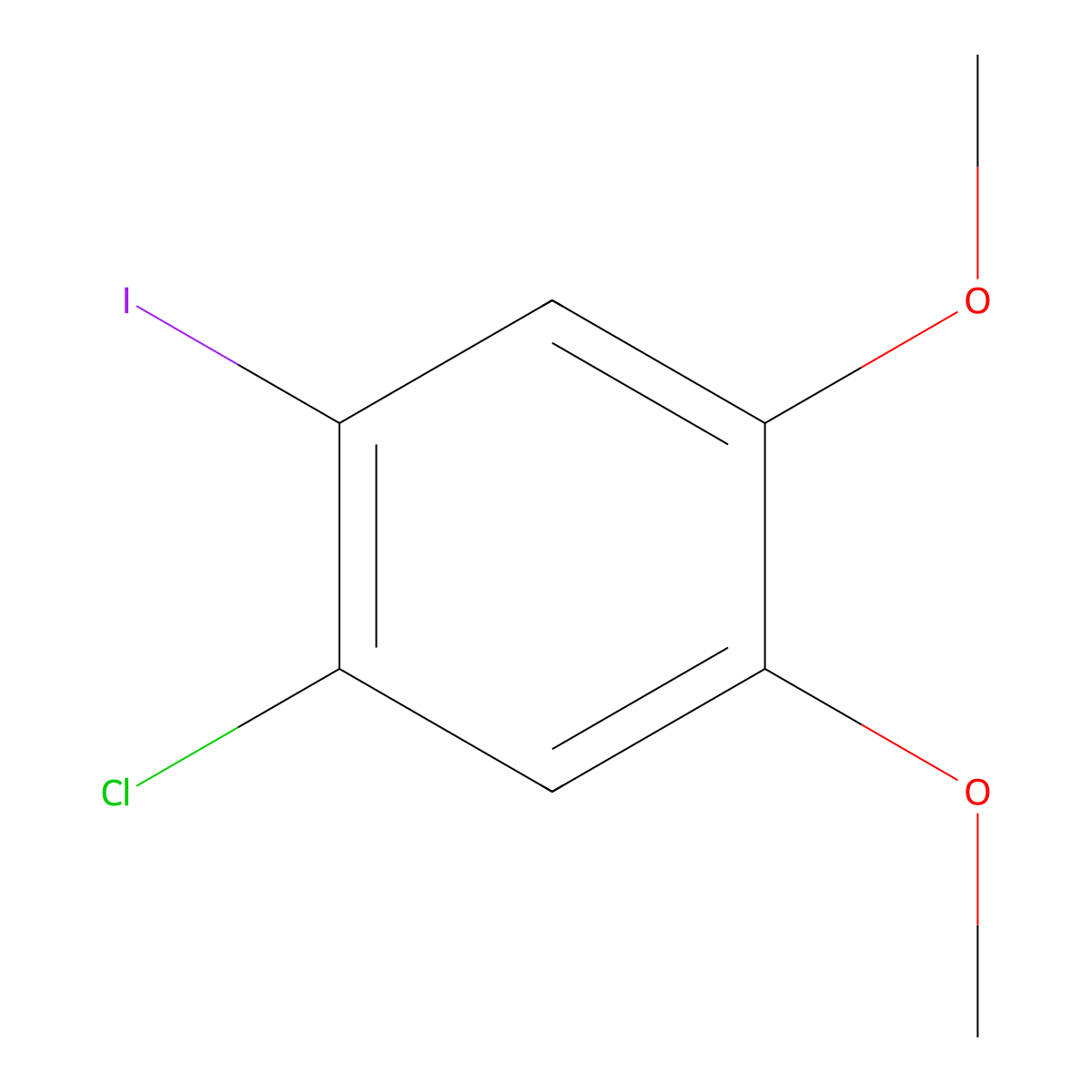 1-Chloro-2-iodo-4,5-dimethoxybenzene molecular structure, CAS 42523-06-8
