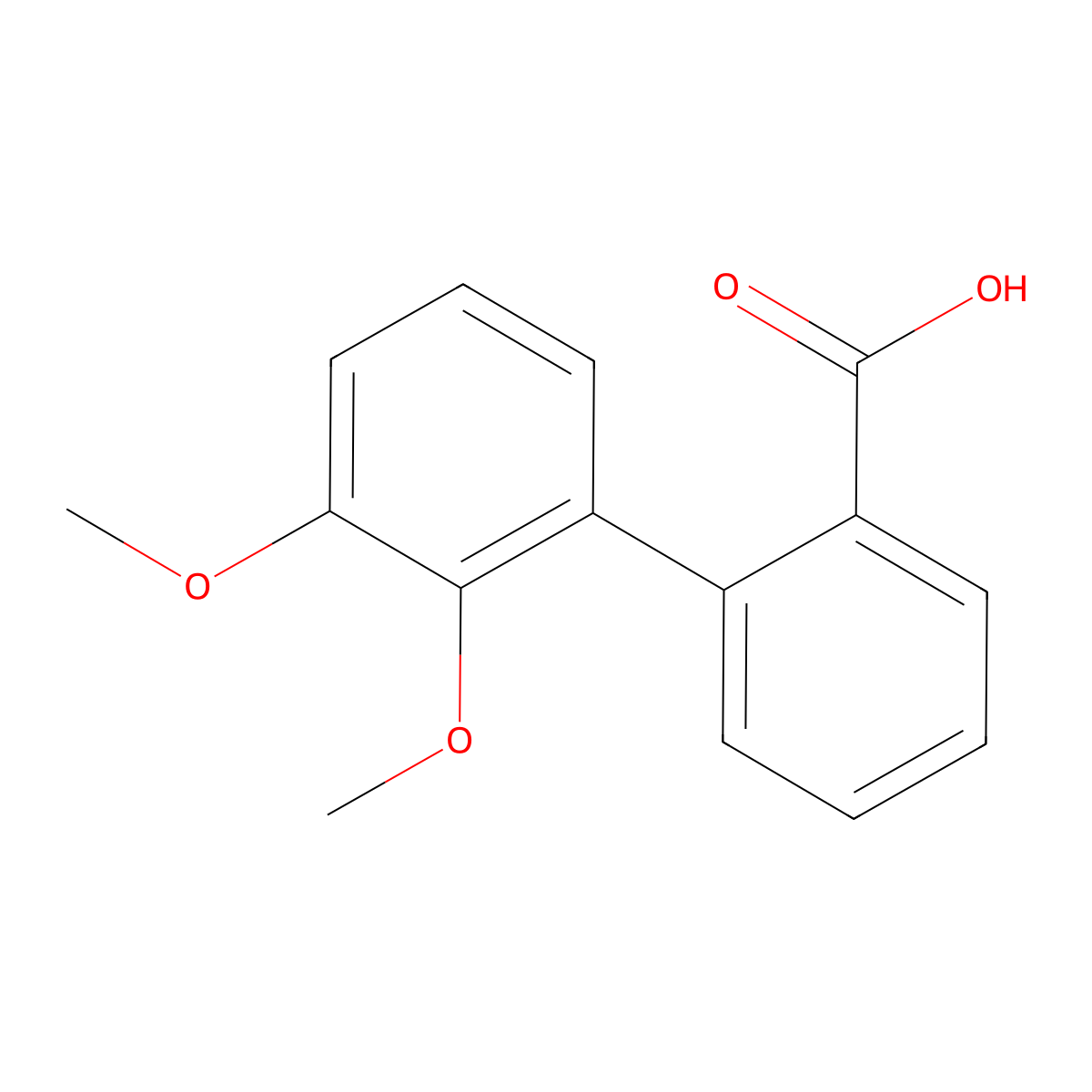 2-(2,3-Dimethoxyphenyl)benzoic acid molecular structure, CAS 42523-17-1