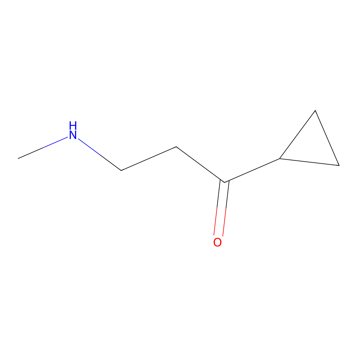 1-Cyclopropyl-3-(methylamino)propan-1-one molecular structure, CAS 42527-42-4