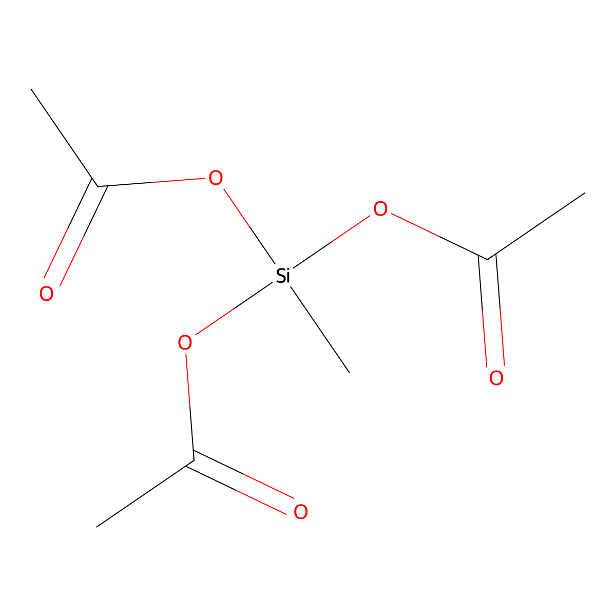 Methyltriacetoxysilane molecular structure, CAS 4253-34-3