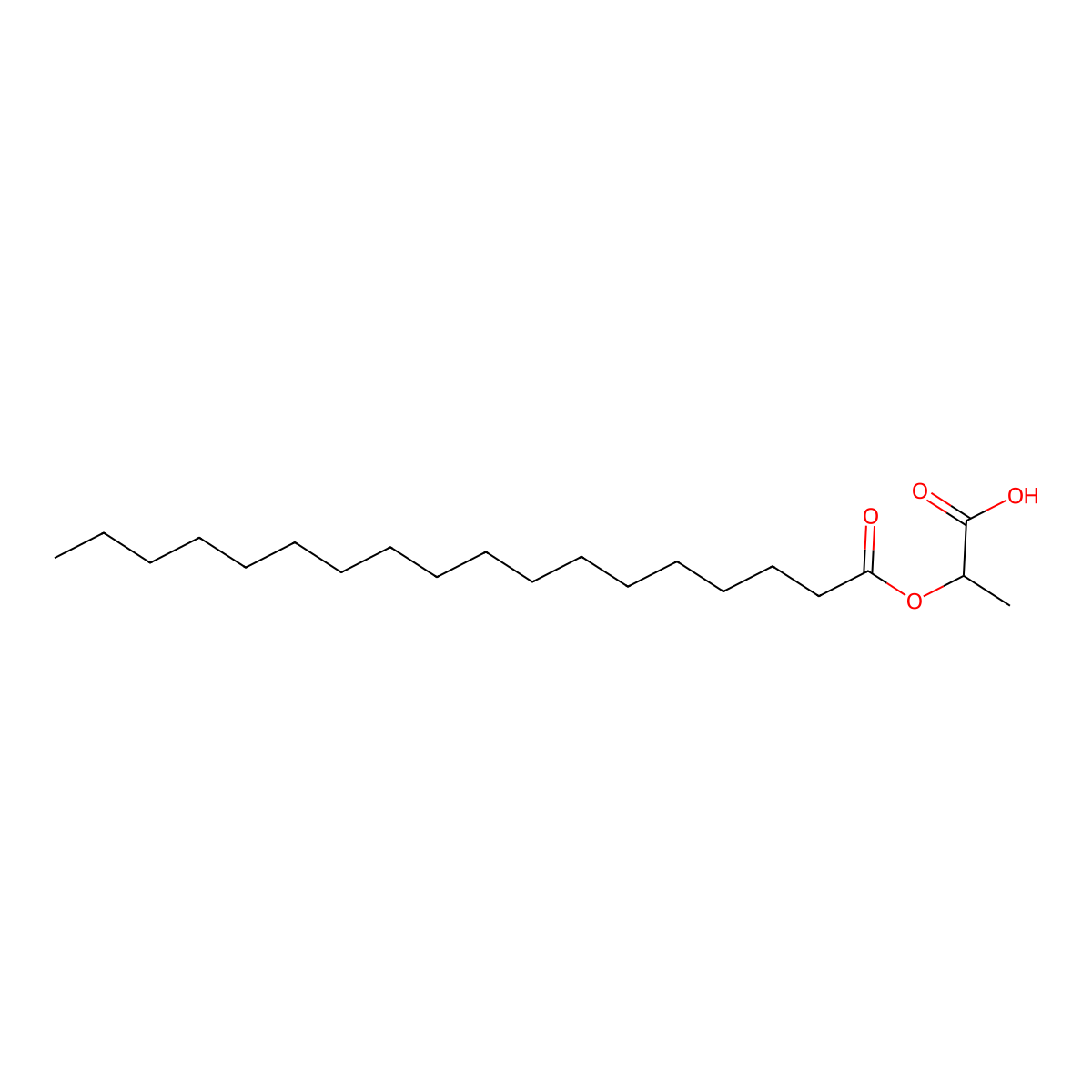 Stearoyllactic acid molecular structure, CAS 4253-64-9