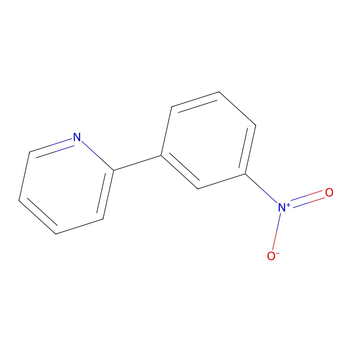 2-(3-Nitrophenyl)pyridine molecular structure, CAS 4253-79-6