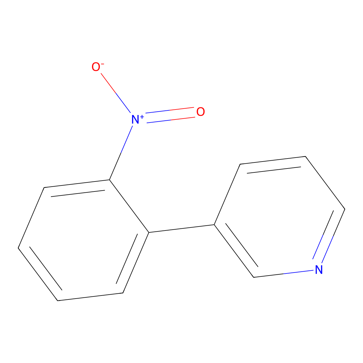 3-(2-Nitrophenyl)pyridine molecular structure, CAS 4253-80-9