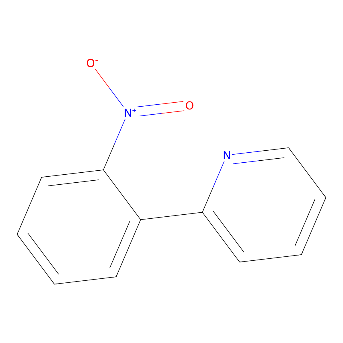 2-(2-Nitrophenyl)pyridine molecular structure, CAS 4253-81-0