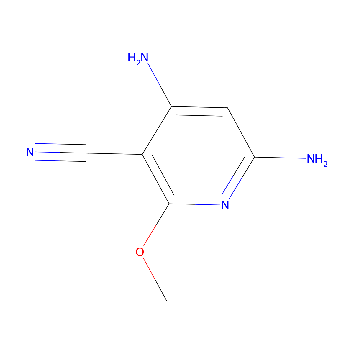 4,6-Diamino-2-methoxypyridine-3-carbonitrile molecular structure, CAS 42530-05-2