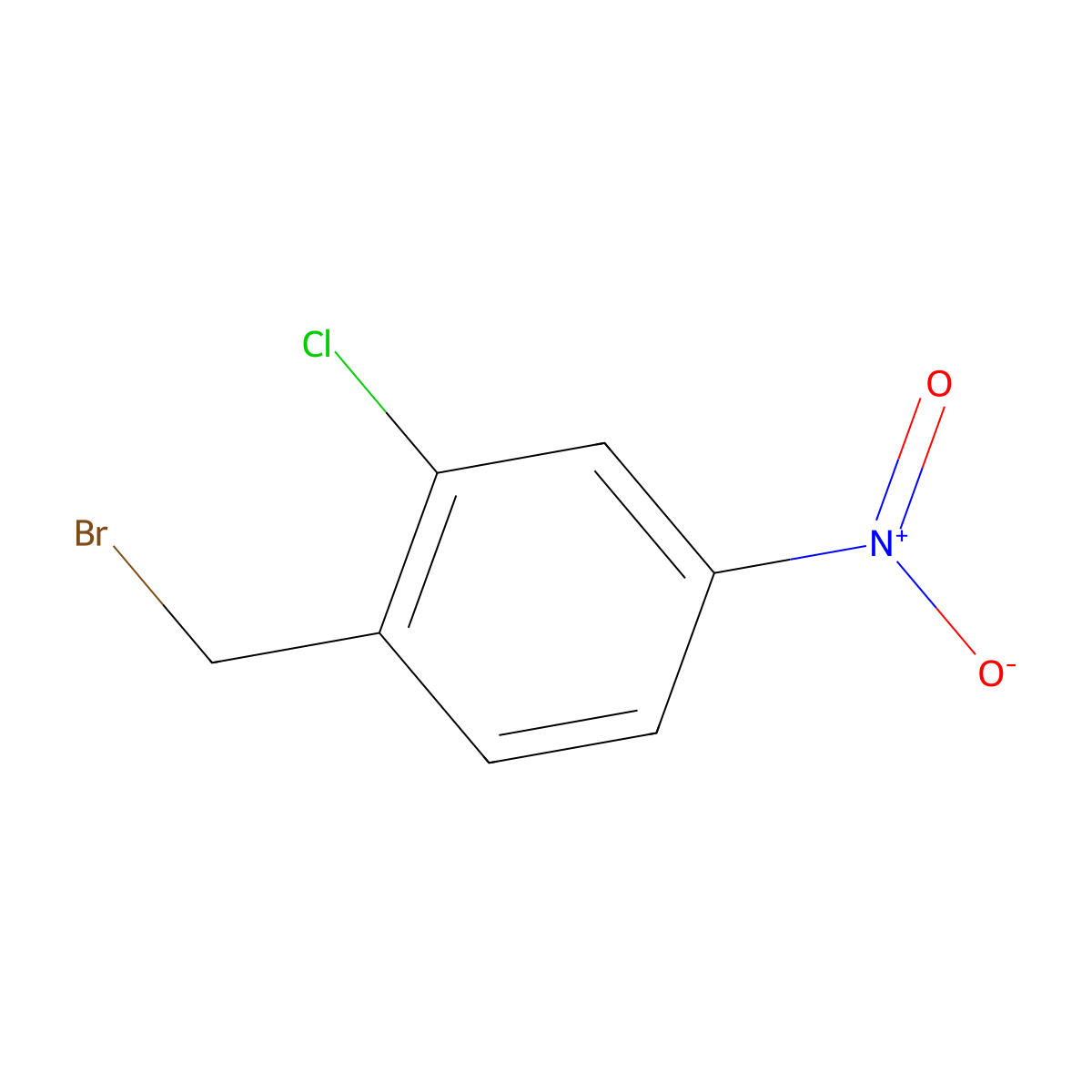 1-(Bromomethyl)-2-chloro-4-nitrobenzene molecular structure, CAS 42533-63-1