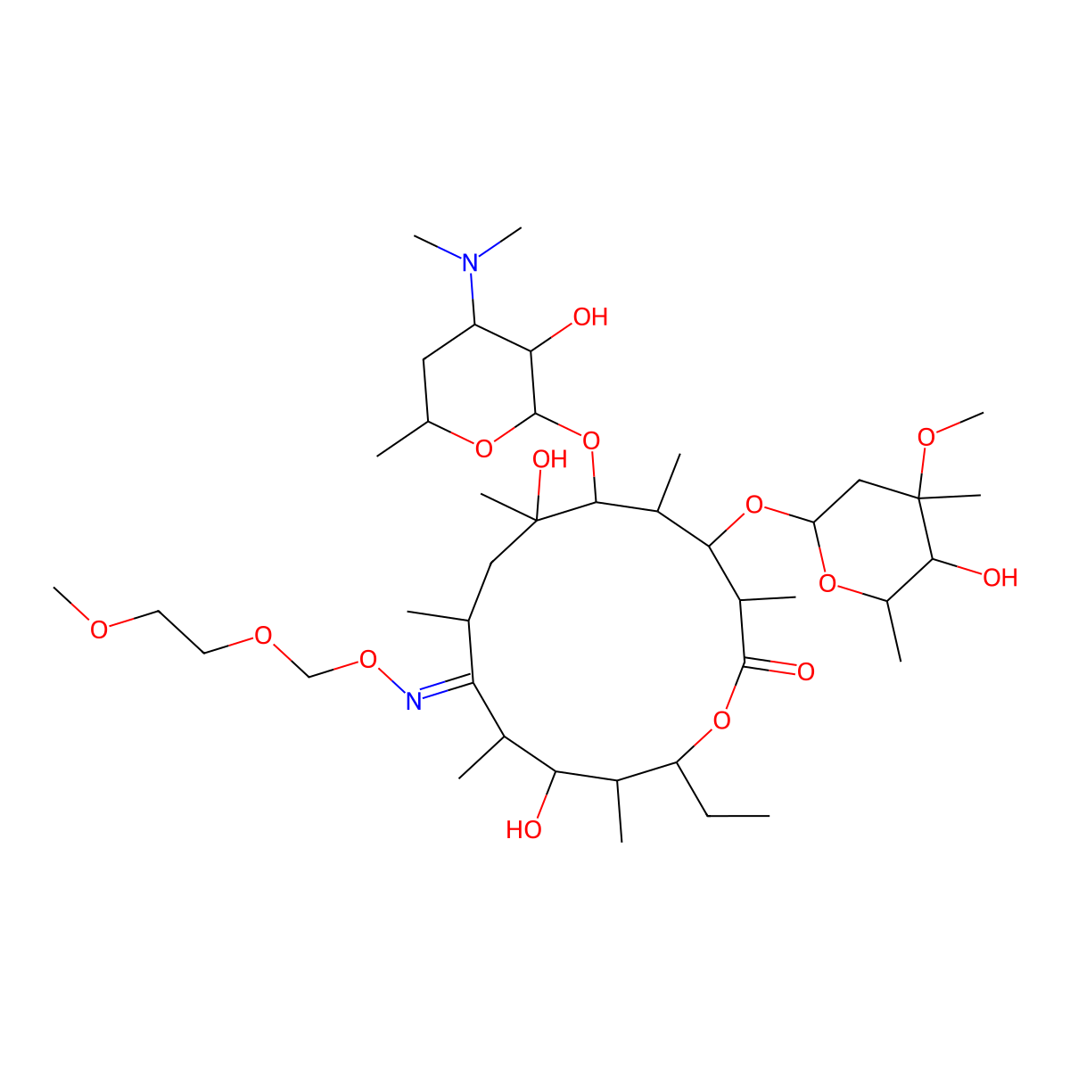 12-Deoxy Roxithromycin molecular structure, CAS 425365-65-7