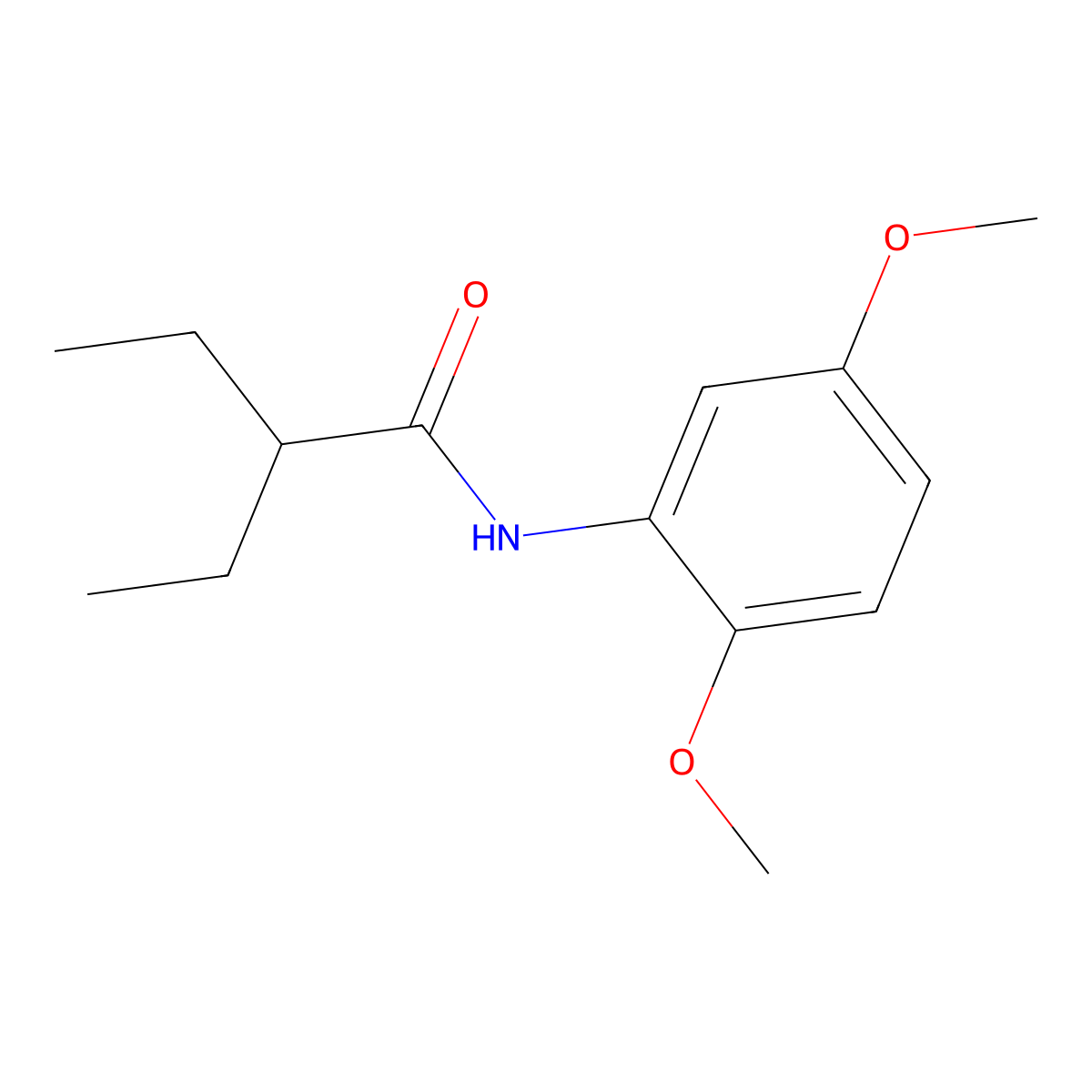 N-(2,5-dimethoxyphenyl)-2-ethylbutanamide molecular structure, CAS 425372-52-7