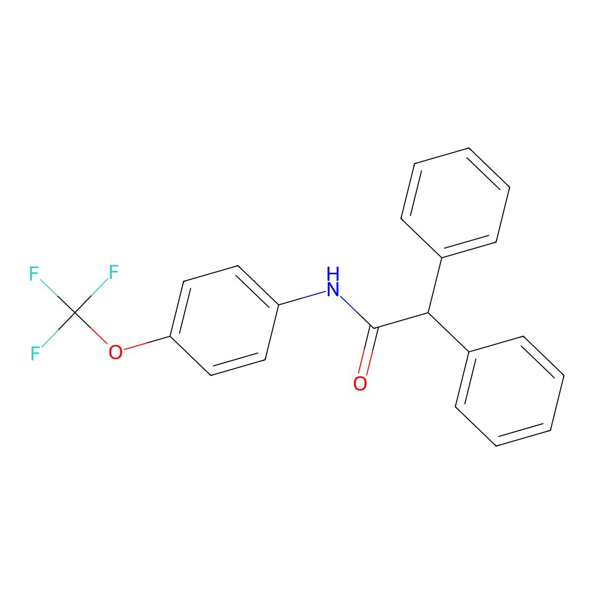 2,2-diphenyl-N-[4-(trifluoromethoxy)phenyl]acetamide molecular structure, CAS 425372-89-0