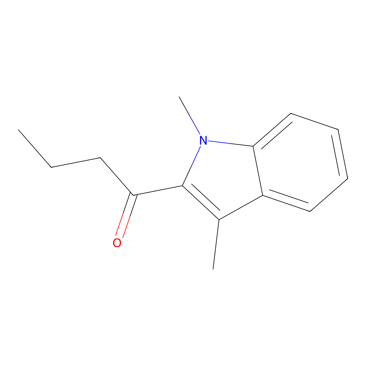 1-(1,3-Dimethyl-1H-indol-2-yl)butan-1-one molecular structure, CAS 425373-45-1