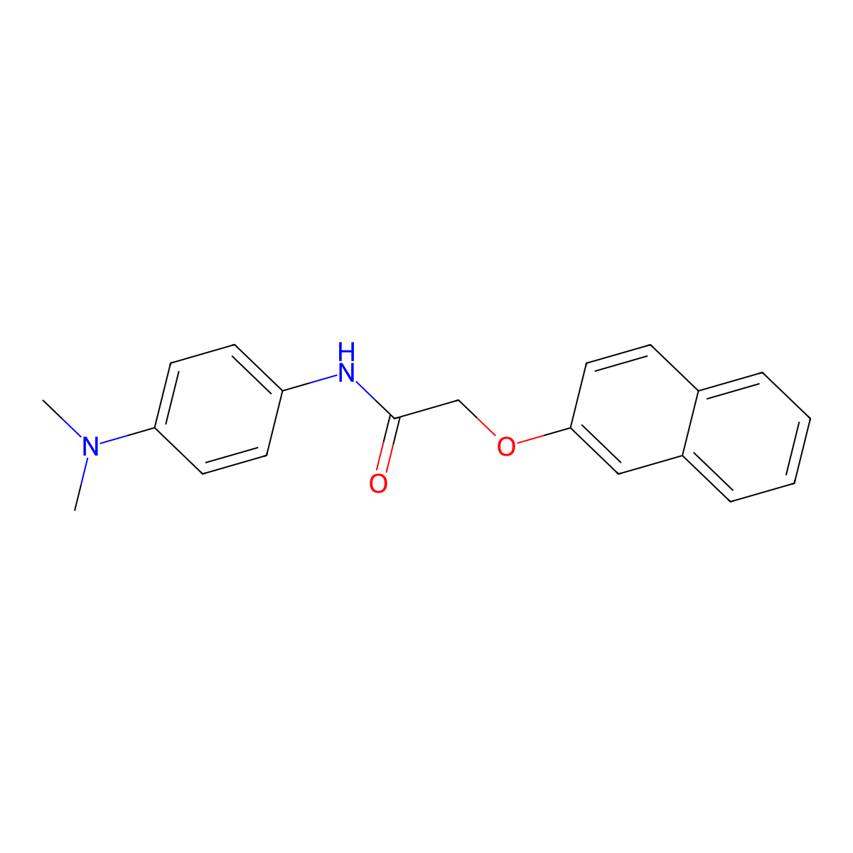 N-[4-(dimethylamino)phenyl]-2-(naphthalen-2-yloxy)acetamide molecular structure, CAS 425373-67-7
