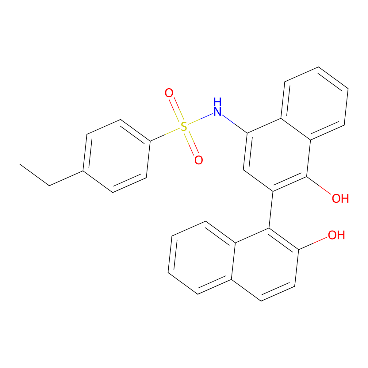 N-(1',2-Dihydroxy-[1,2'-binaphthalen]-4'-yl)-4-ethylbenzenesulfonamide molecular structure, CAS 425373-68-8