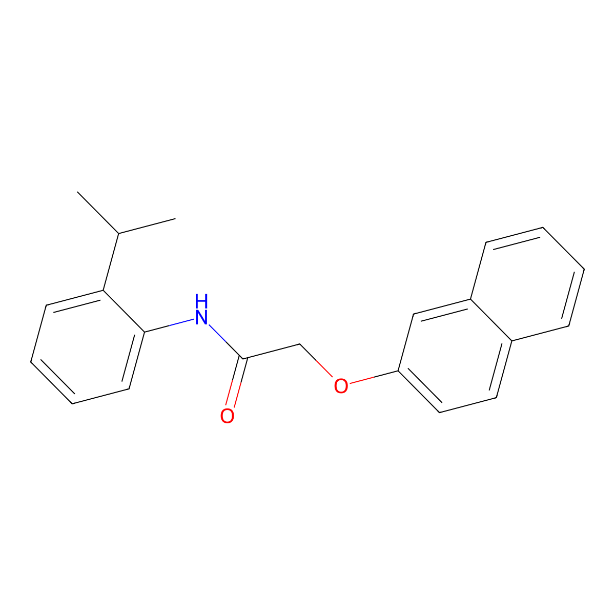 N-(2-isopropylphenyl)-2-(2-naphthyloxy)acetamide molecular structure, CAS 425374-05-6
