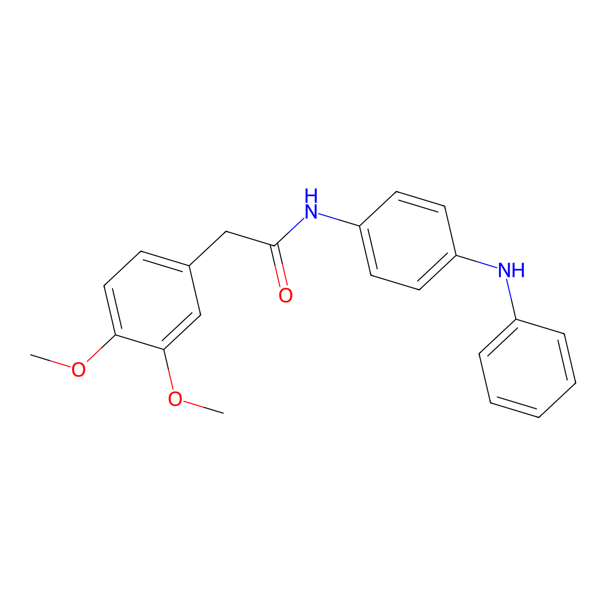 N-(4-anilinophenyl)-2-(3,4-dimethoxyphenyl)acetamide molecular structure, CAS 425374-18-1