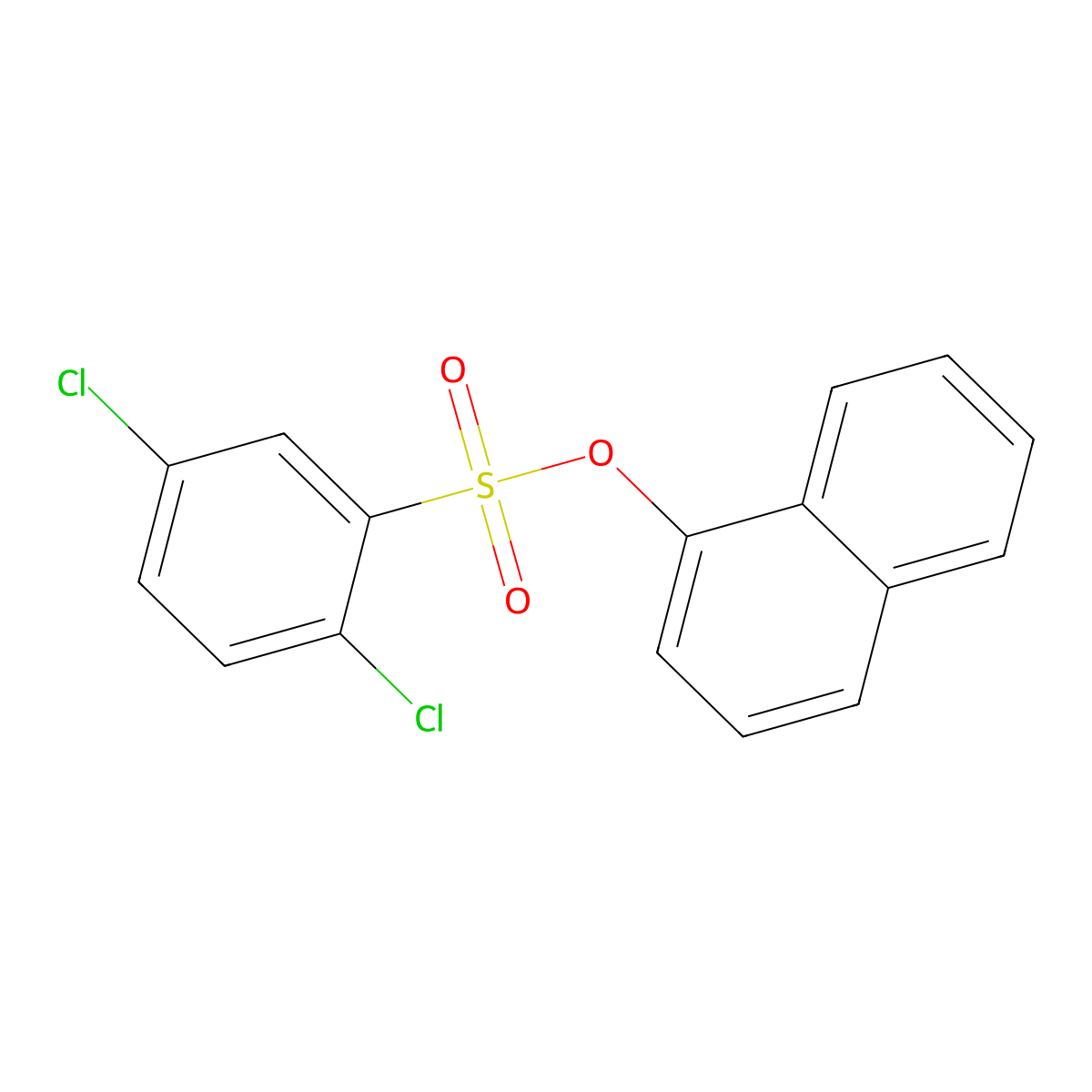 Naphthalen-1-yl 2,5-dichlorobenzene-1-sulfonate molecular structure, CAS 425374-52-3