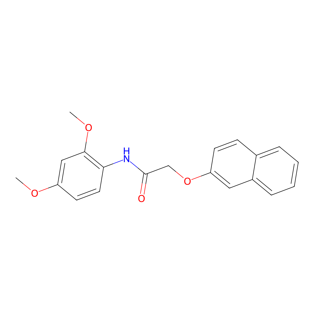 N-(2,4-dimethoxyphenyl)-2-(2-naphthyloxy)acetamide molecular structure, CAS 425374-87-4