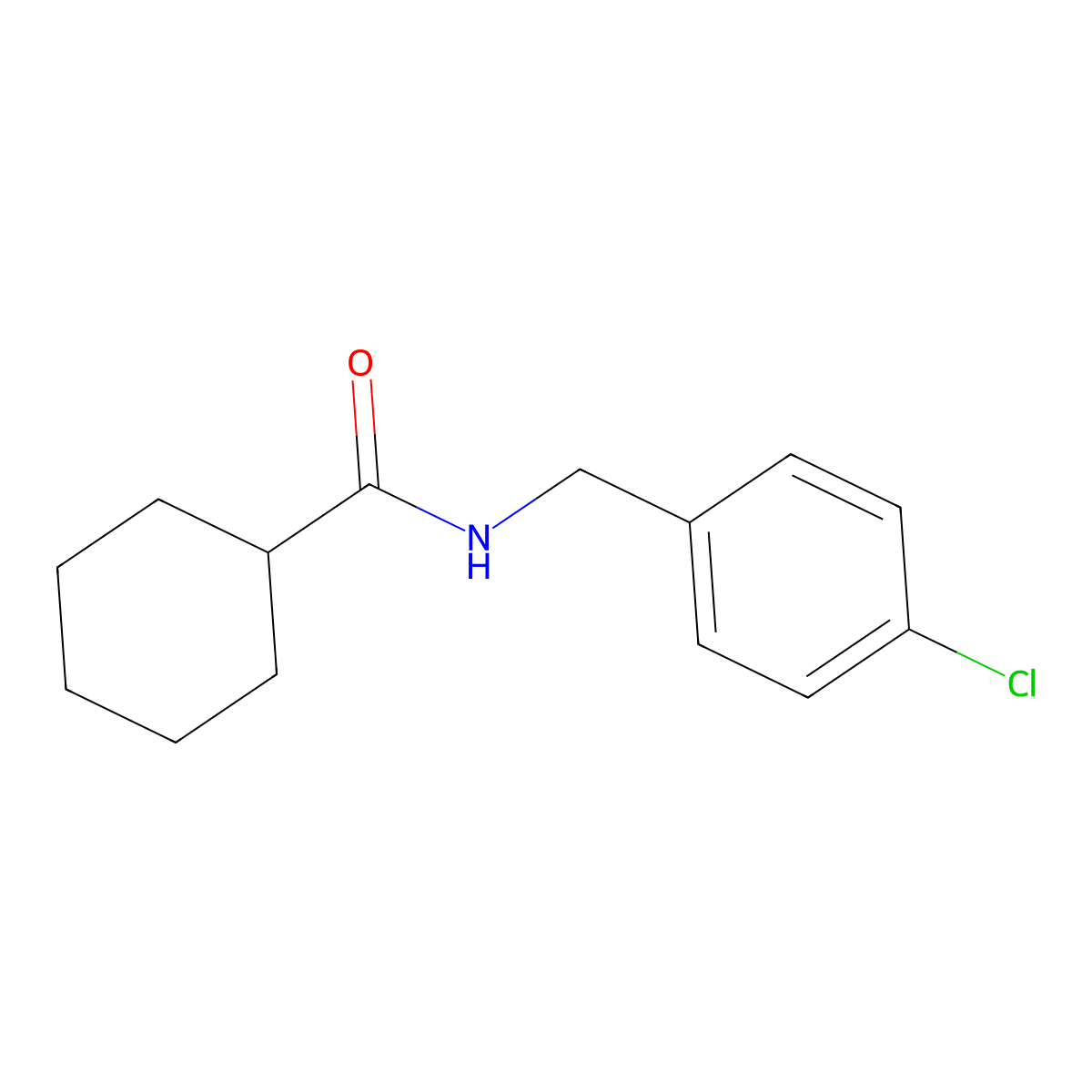 N-[(4-chlorophenyl)methyl]cyclohexanecarboxamide molecular structure, CAS 425374-89-6