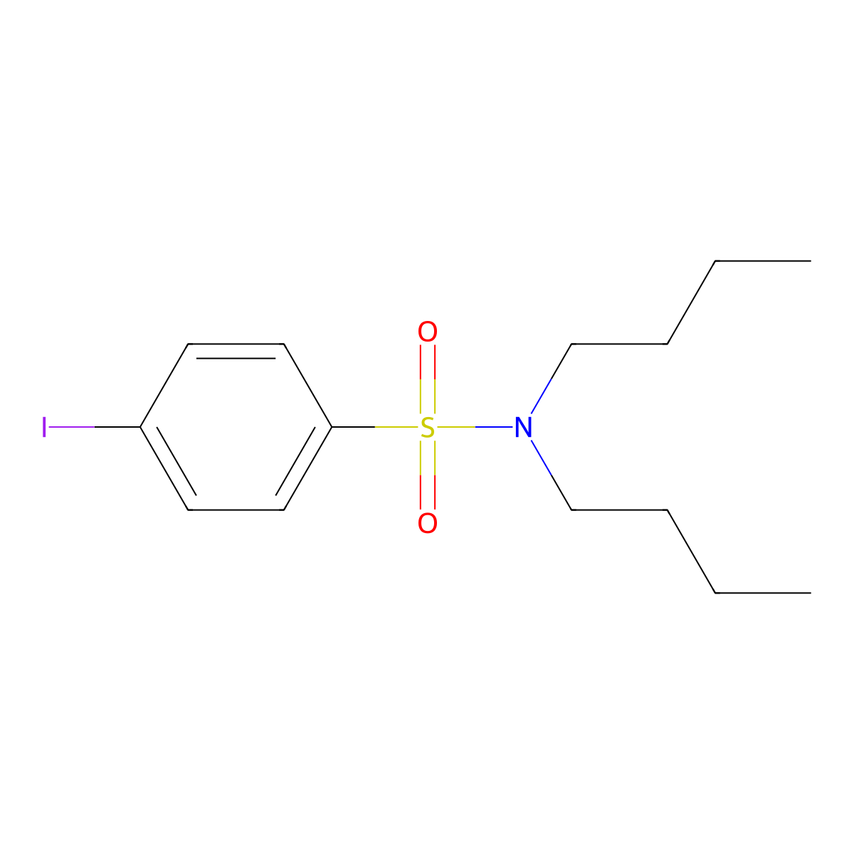 N,N-dibutyl-4-iodobenzene-1-sulfonamide molecular structure, CAS 425375-20-8