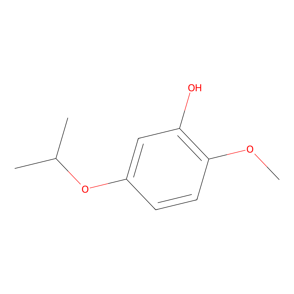 2-Methoxy-5-(propan-2-yloxy)phenol molecular structure, CAS 425375-74-2