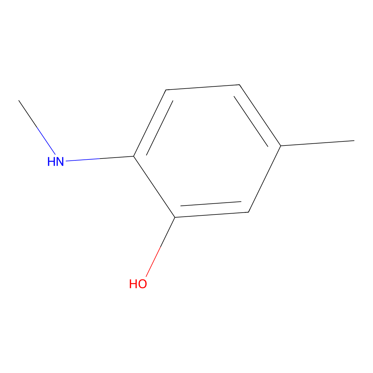 5-Methyl-2-(methylamino)phenol molecular structure, CAS 425375-95-7