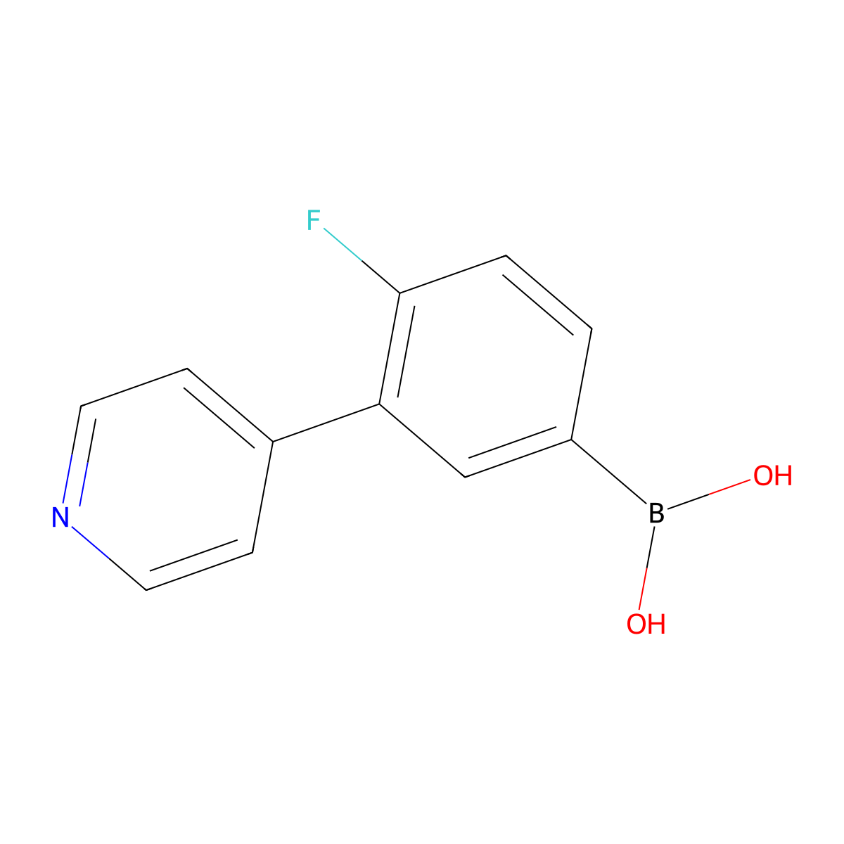 [4-Fluoro-3-(pyridin-4-yl)phenyl]boronic acid molecular structure, CAS 425379-14-2