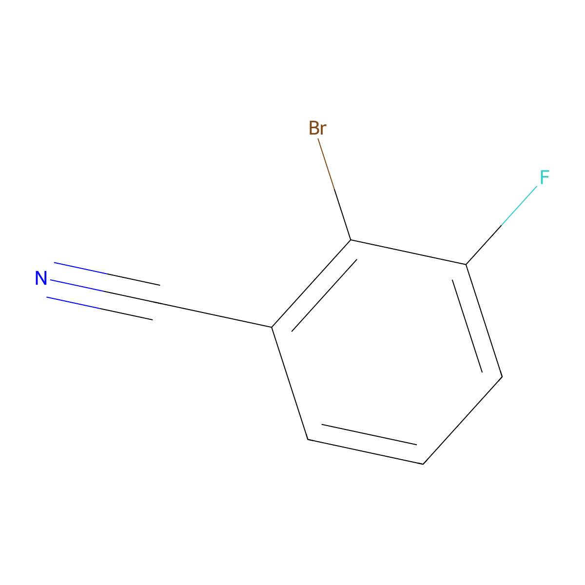 2-Bromo-3-fluorobenzonitrile molecular structure, CAS 425379-16-4