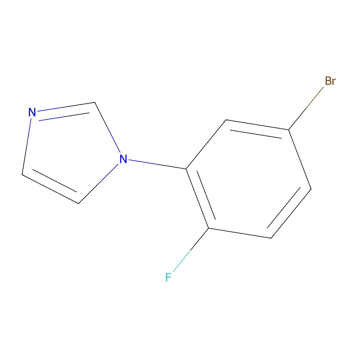 1-(5-Bromo-2-fluorophenyl)-1h-imidazole molecular structure, CAS 425379-84-6