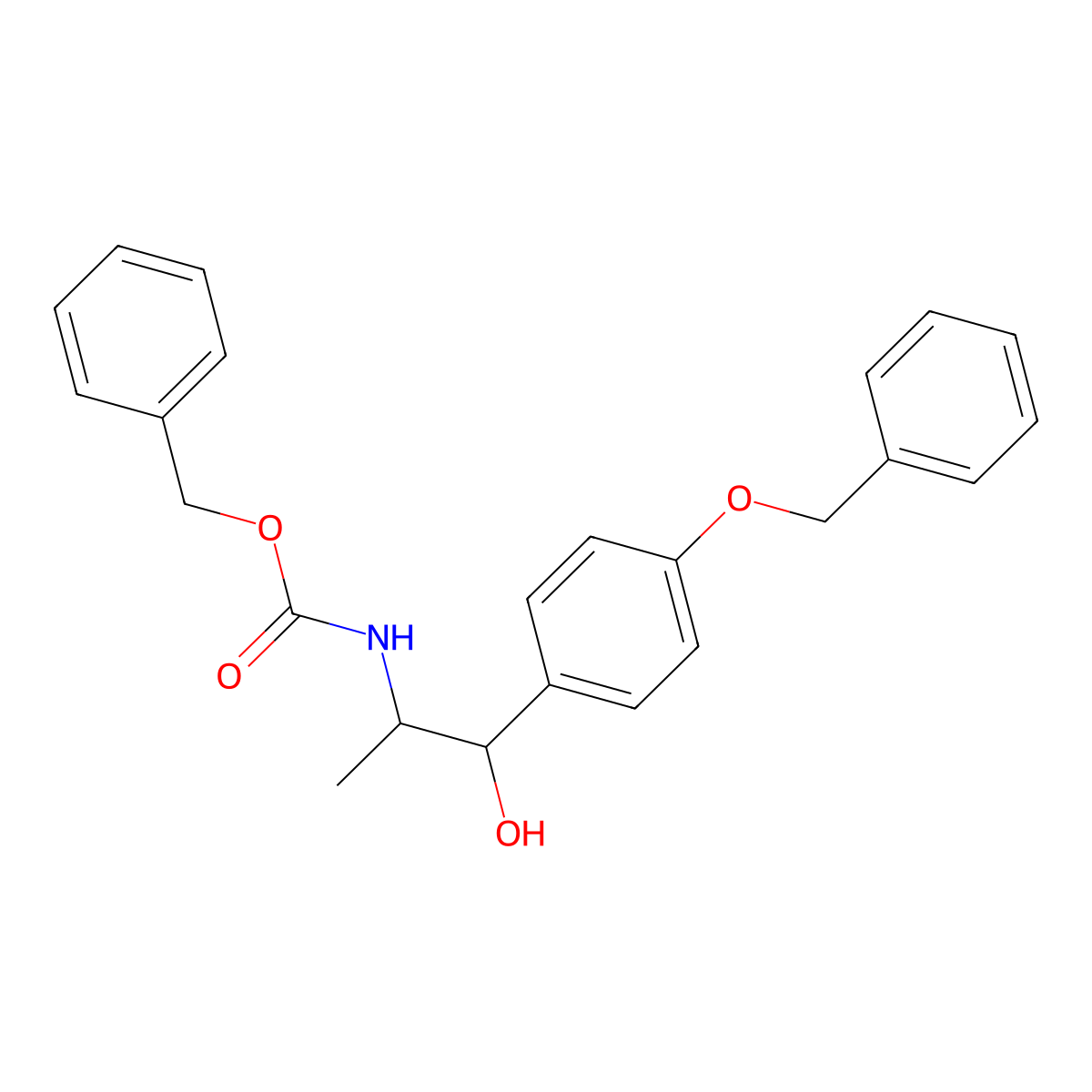 Benzyl N-[(1R,2S)-1-(4-(benzyloxy)phenyl)-1-hydroxypropan-2-yl]carbamate molecular structure, CAS 425386-98-7