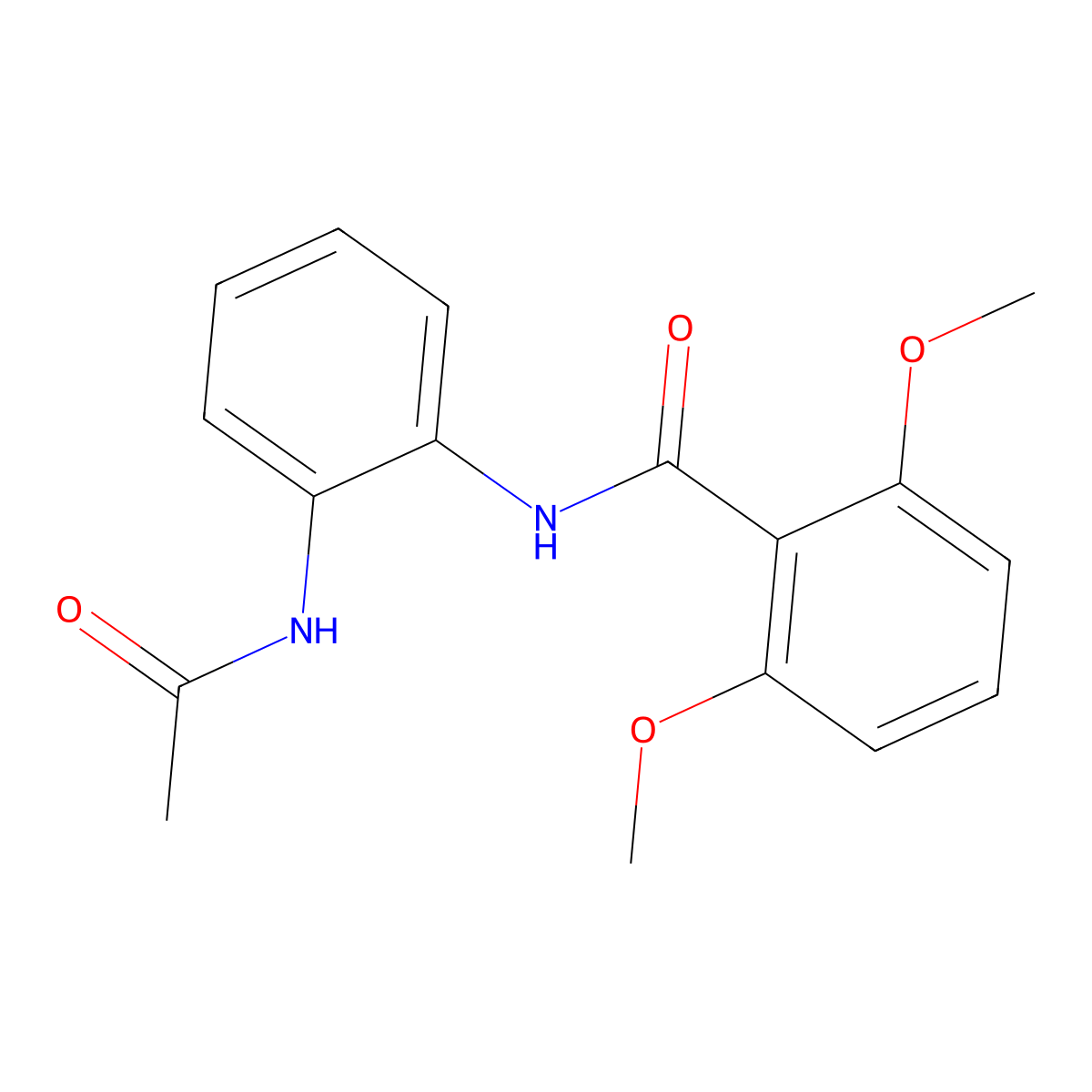 N-(2-acetamidophenyl)-2,6-dimethoxybenzamide molecular structure, CAS 425387-91-3