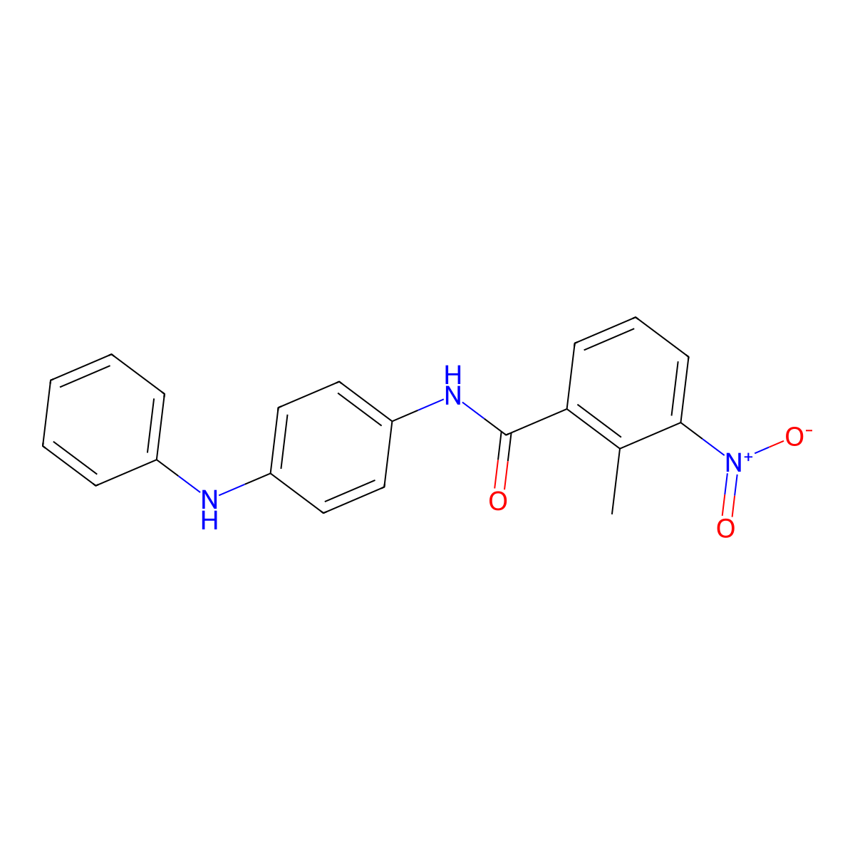 2-methyl-3-nitro-N-[4-(phenylamino)phenyl]benzamide molecular structure, CAS 425389-25-9