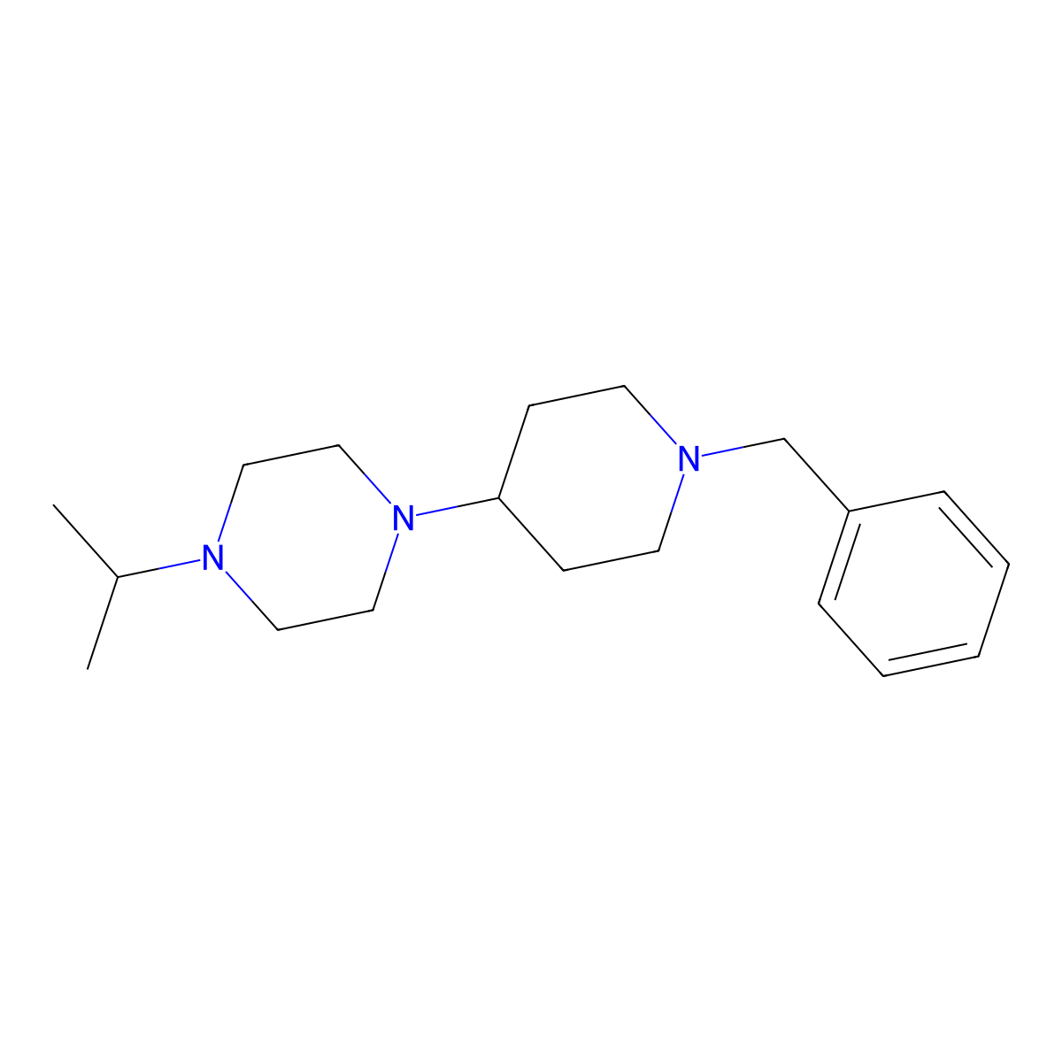 1-(1-Benzylpiperidin-4-yl)-4-propan-2-ylpiperazine molecular structure, CAS 425389-73-7