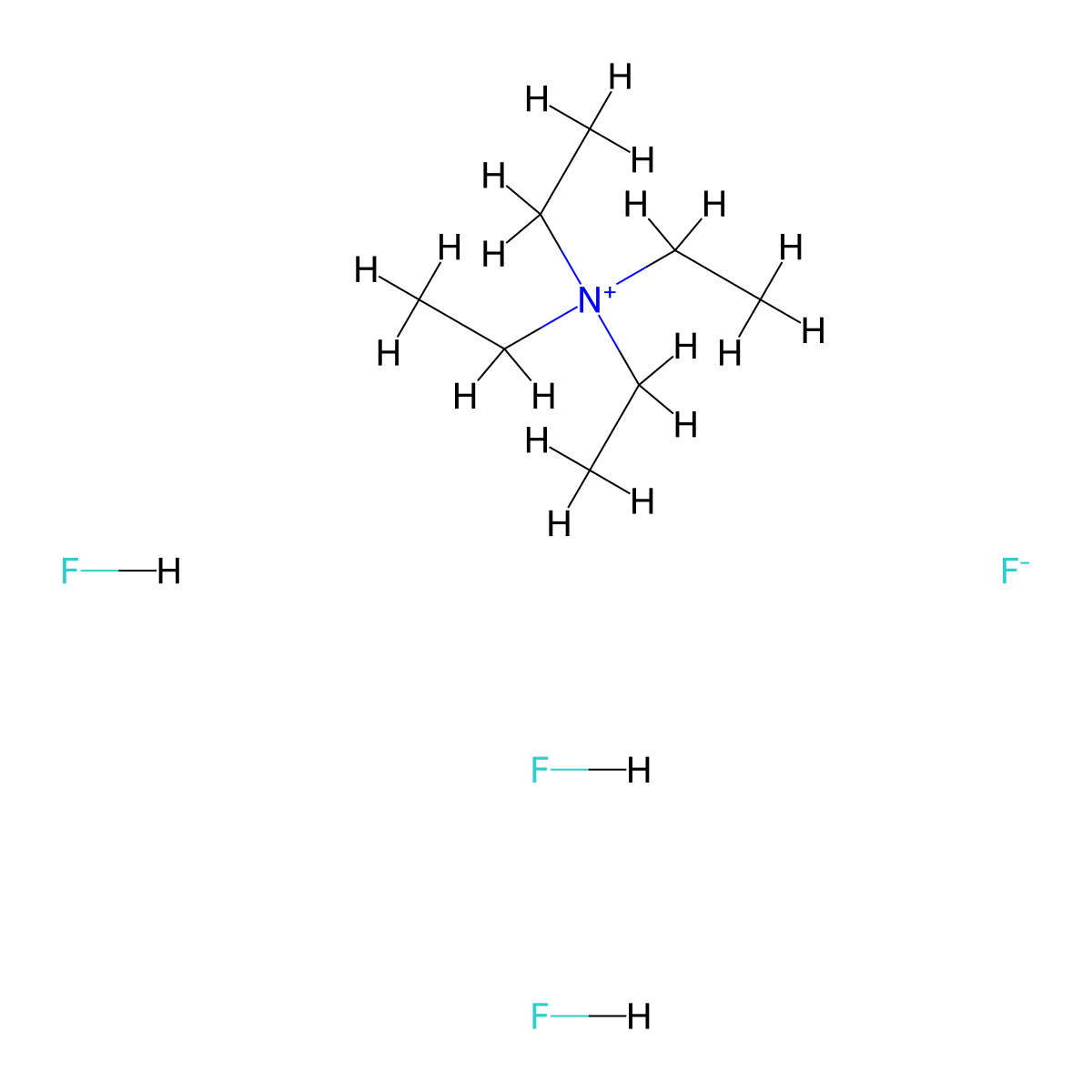 Tetraethylammonium Fluoride Trihydrofluoride molecular structure, CAS 42539-97-9