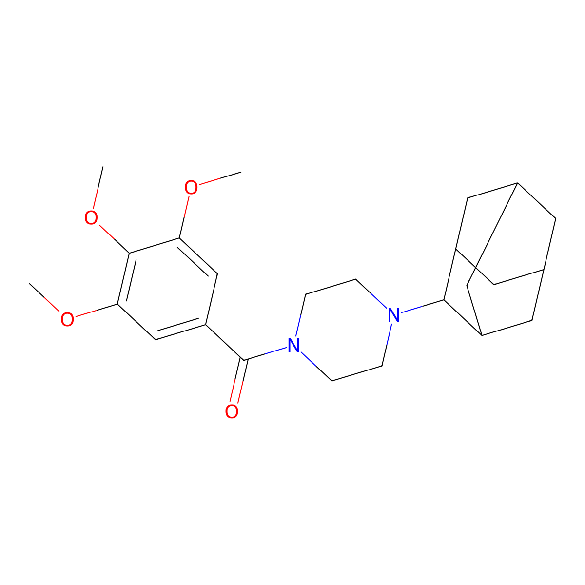 [4-(2-Adamantyl)piperazin-1-yl]-(3,4,5-trimethoxyphenyl)methanone molecular structure, CAS 425390-51-8