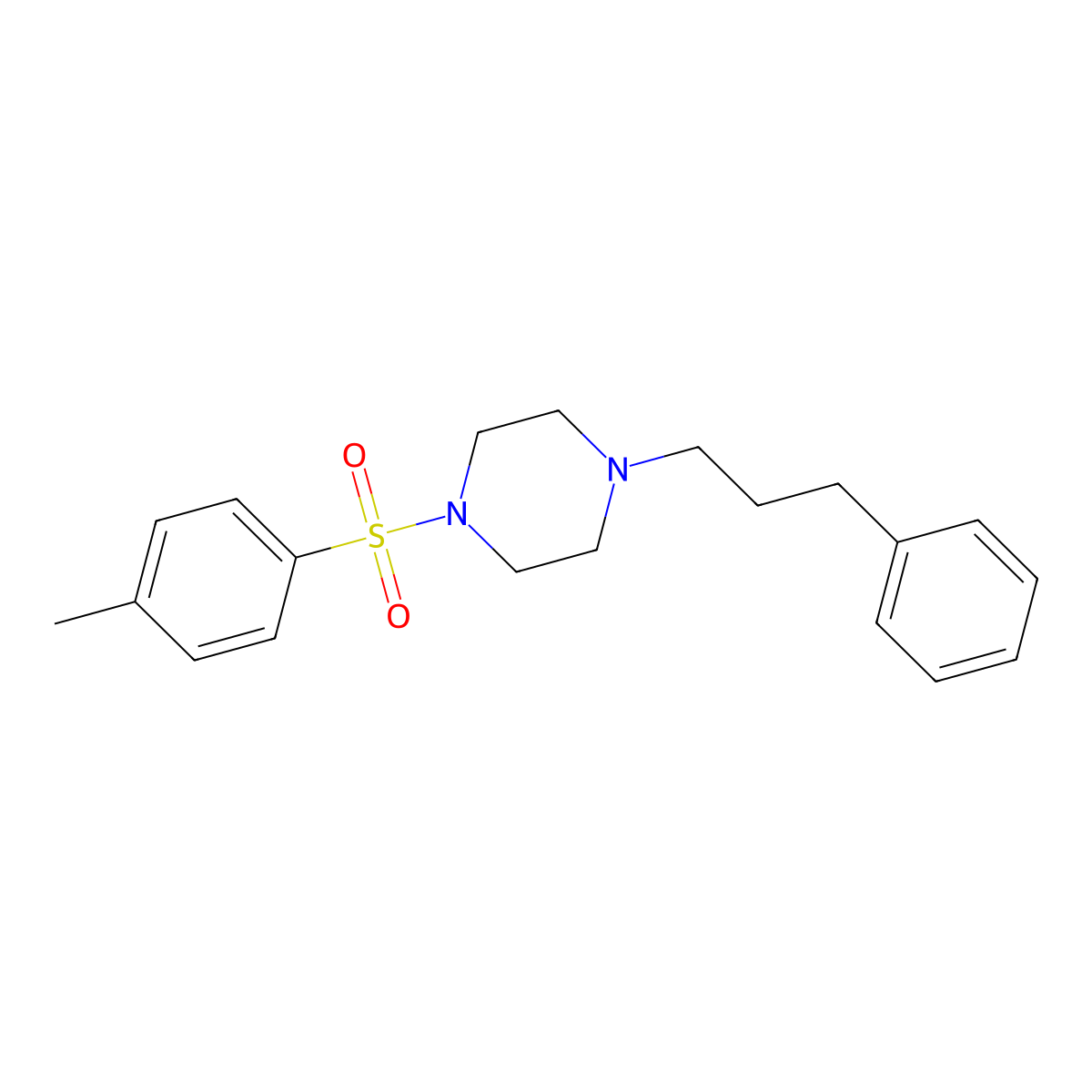 1-(4-Methylphenyl)sulfonyl-4-(3-phenylpropyl)piperazine molecular structure, CAS 425390-58-5