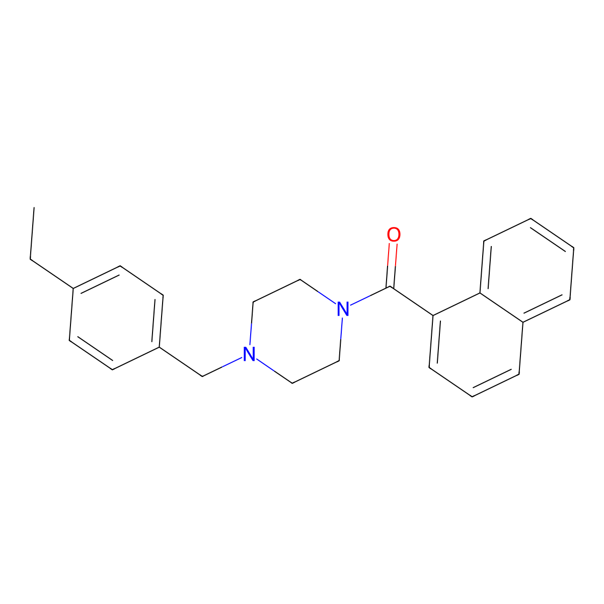 [4-[(4-Ethylphenyl)methyl]piperazin-1-yl]-naphthalen-1-ylmethanone molecular structure, CAS 425390-65-4