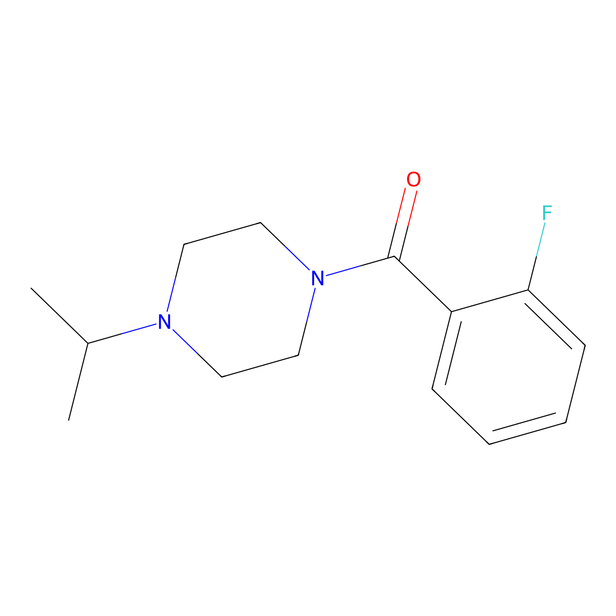 (2-Fluorophenyl)[4-(propan-2-yl)piperazin-1-yl]methanone molecular structure, CAS 425391-00-0