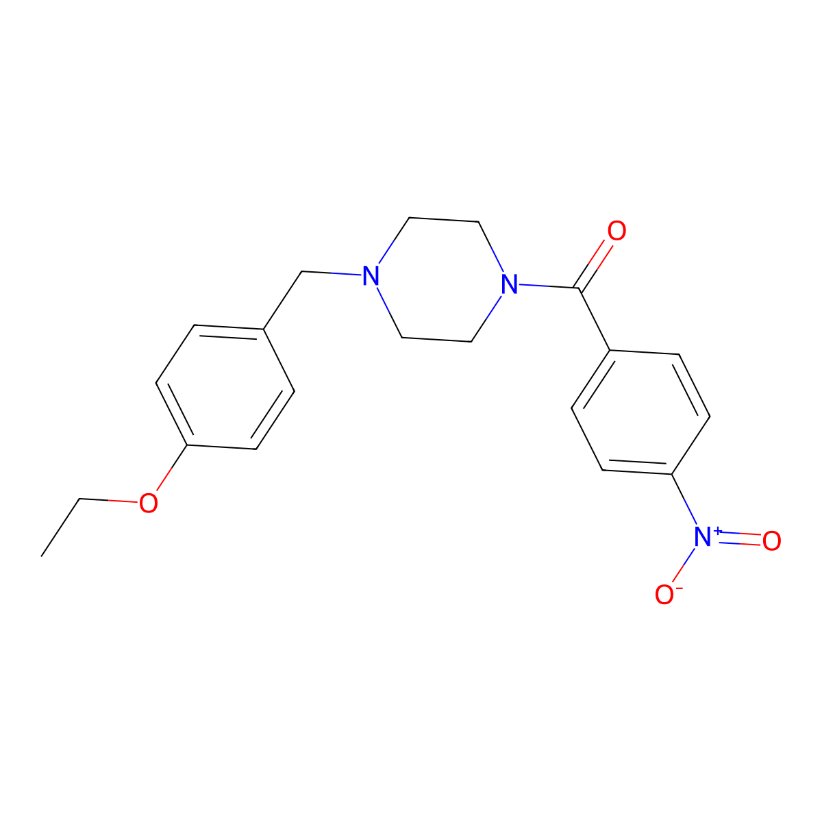[4-(4-Ethoxybenzyl)piperazin-1-yl](4-nitrophenyl)methanone molecular structure, CAS 425391-12-4