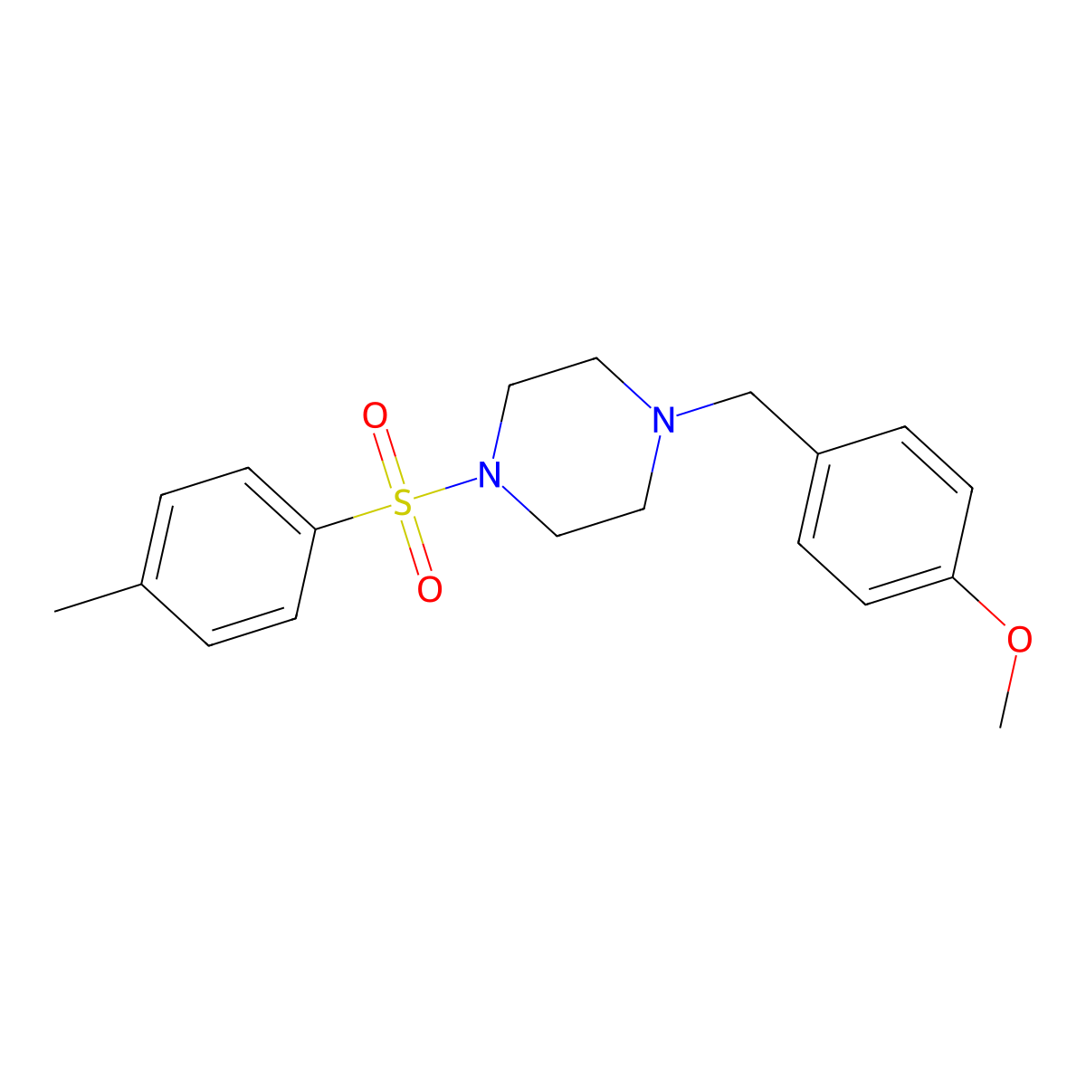 1-(4-Methoxybenzyl)-4-[(4-methylphenyl)sulfonyl]piperazine molecular structure, CAS 425391-16-8