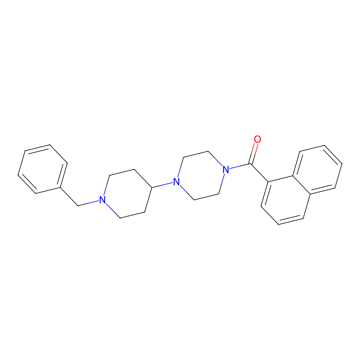 Naphthyl 4-[1-benzyl(4-piperidyl)]piperazinyl ketone molecular structure, CAS 425391-22-6