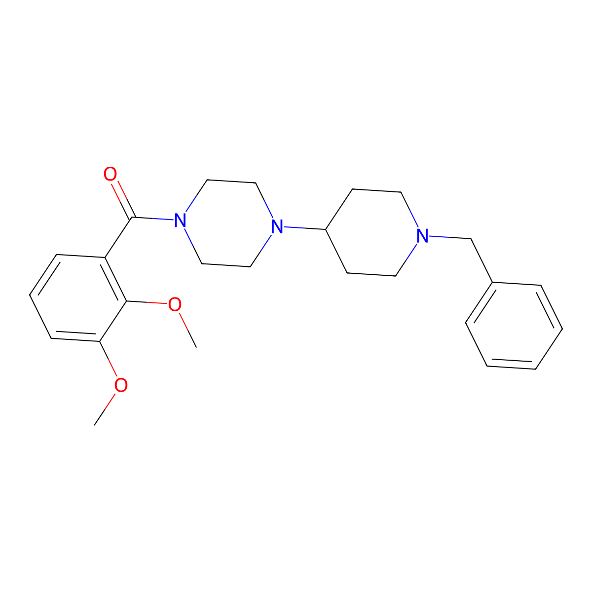 [4-(1-Benzylpiperidin-4-yl)piperazin-1-yl]-(2,3-dimethoxyphenyl)methanone molecular structure, CAS 425391-25-9