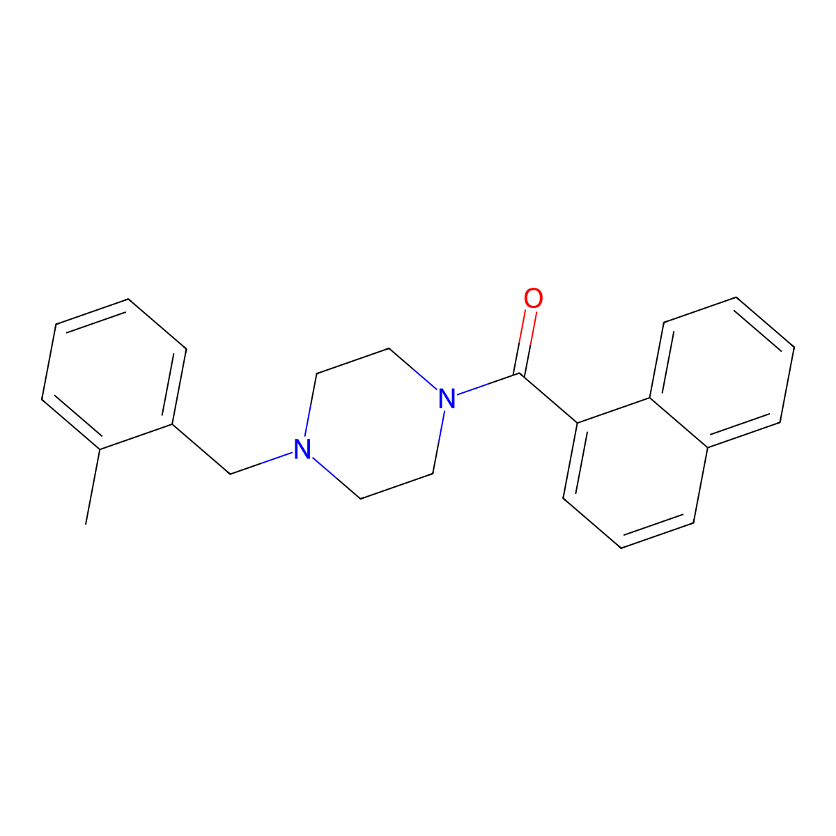 [4-[(2-Methylphenyl)methyl]piperazin-1-yl]-naphthalen-1-ylmethanone molecular structure, CAS 425391-95-3