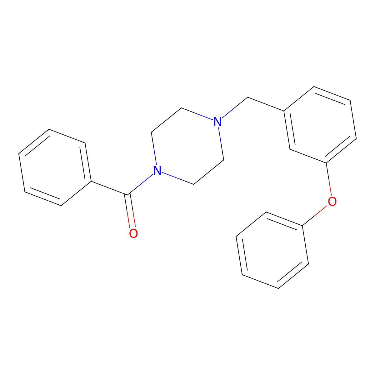 [4-[(3-Phenoxyphenyl)methyl]piperazin-1-yl]-phenylmethanone molecular structure, CAS 425392-30-9